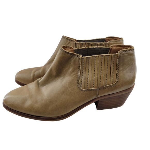 Madewell Ankle Boots Womens 8 Spencer Chelsea Caramel Brown Leather Pull On - Picture 4 of 9